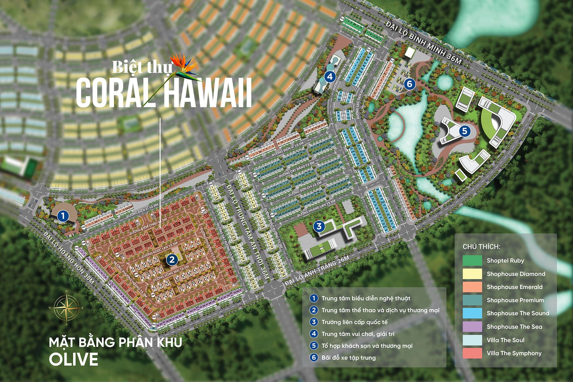  Mặt bằng biệt thự Coral Hawaii Meyhomes Capital