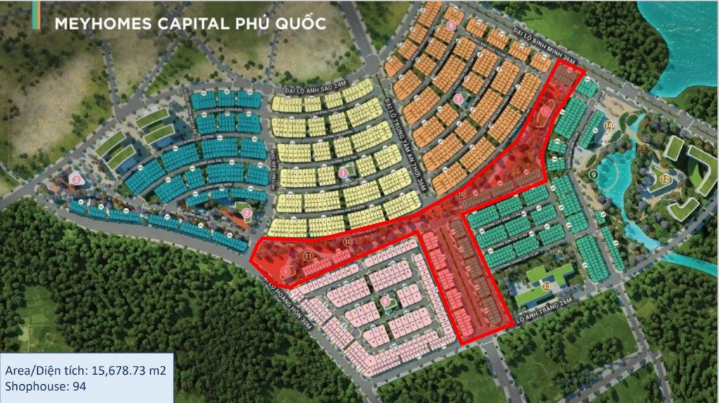 Khu vực (màu đỏ) sẽ được liên doanh Tân Á Đại Thành – Daewoo E&C quy hoạch phát triển trong thời gian tới.